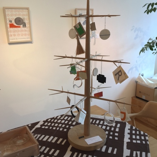 堀井和子さんクリスマスプレート 堀井和子さん企画展「arbre + éléphant, brun marron 小さい