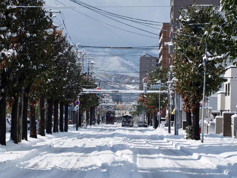 雪がものすごく降ったり、晴れたりの「今シーズン札幌市内初雪」の半日　１１０６　_c0183777_19334328.jpg