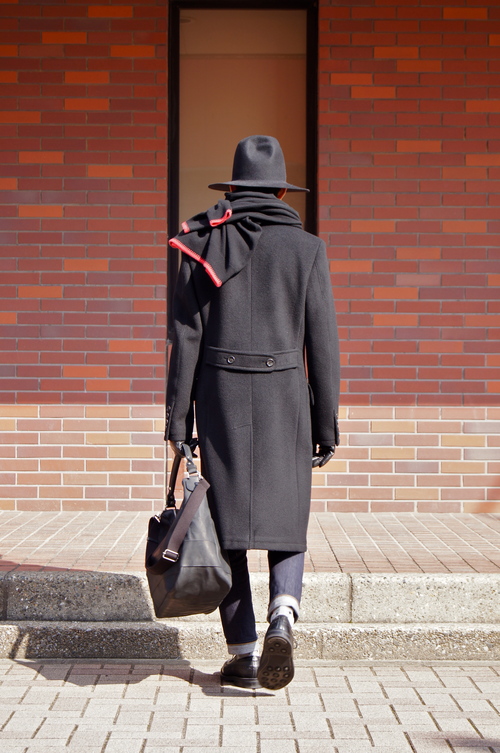 コムデギャルソンジュンヤワタナベ コートウールビーバーボンディングXS