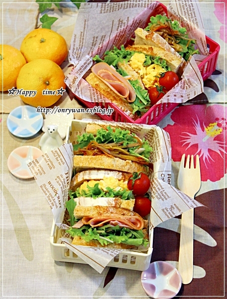 手作りカンパーニュでカンパサンド弁当♪_f0348032_17594492.jpg