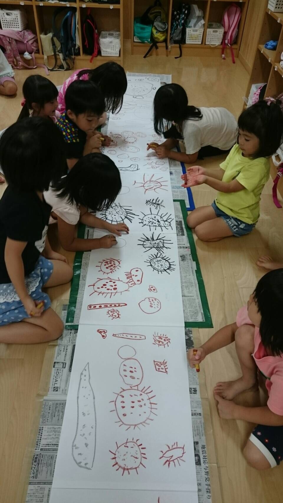 4歳児 らいおん組 お芋掘りの絵を描いたよ : 杉の子保育園☆すぎのこほ