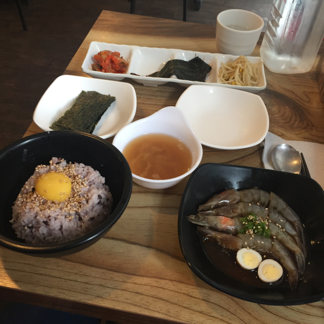 16年10月ソウル 7★家庭的なカンジャンセウ定食@上水_d0285416_11404956.jpg