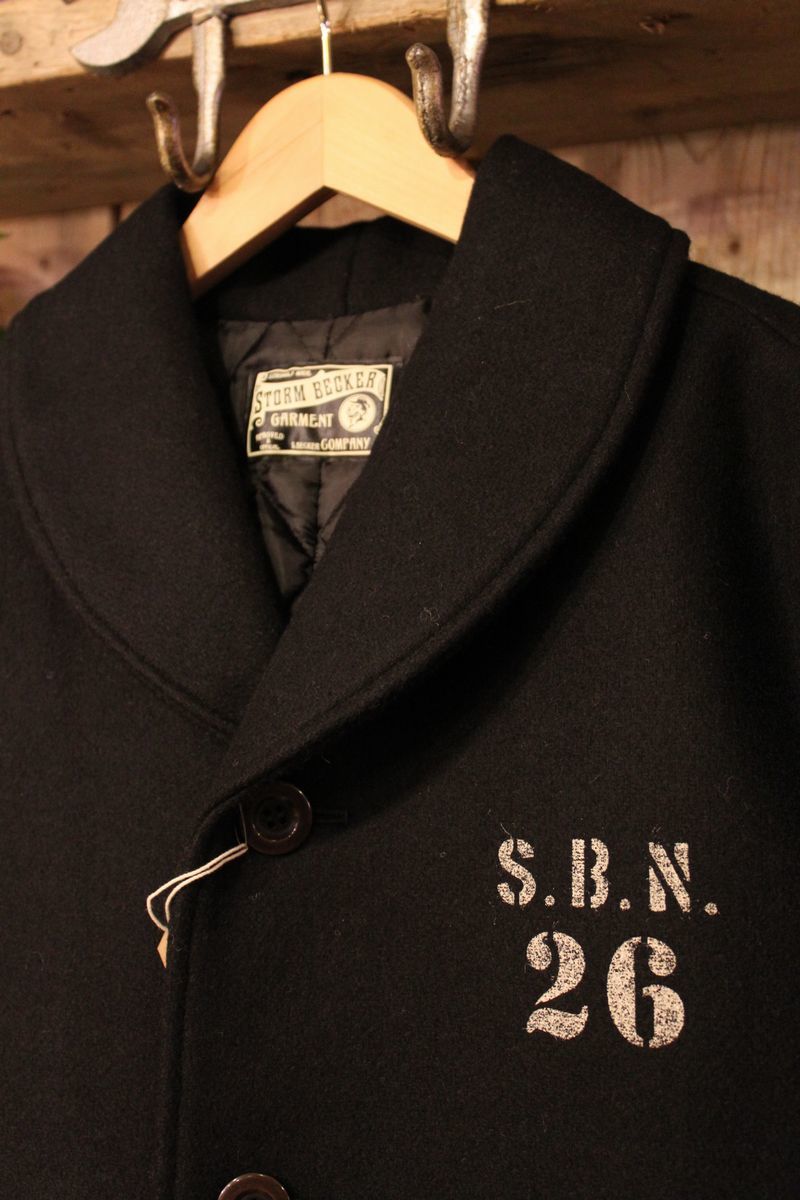 【STORM BECKER】(ストームベッカー)\"S.B.N SINGLE SHAWL P-COAT\"ヴィンテージメルトンピーコート_c0364288_17282920.jpg