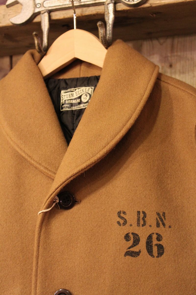 【STORM BECKER】(ストームベッカー)\"S.B.N SINGLE SHAWL P-COAT\"ヴィンテージメルトンピーコート_c0364288_17283215.jpg