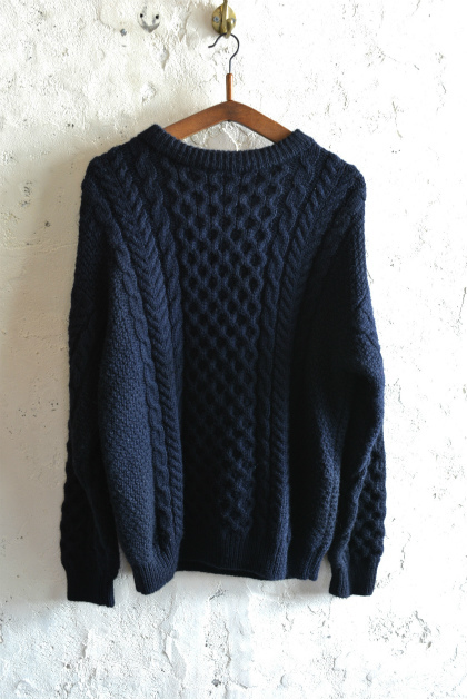 Irish Aran sweater over-dyed indigo color_f0226051_13353321.jpg