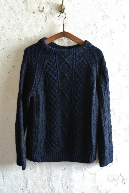 Irish Aran sweater over-dyed indigo color_f0226051_13454762.jpg