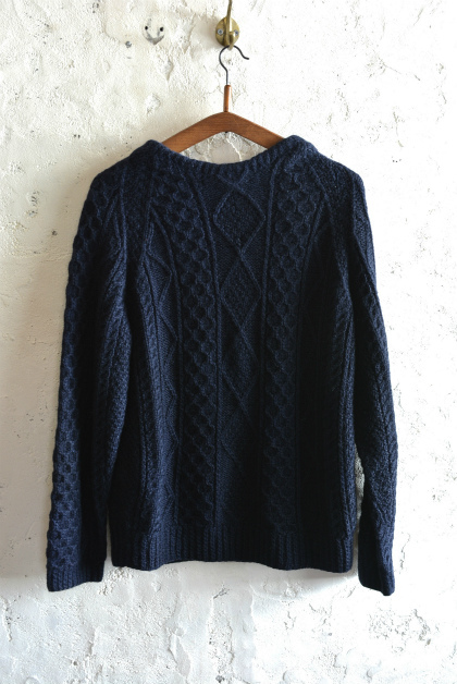 Irish Aran sweater over-dyed indigo color_f0226051_13455493.jpg