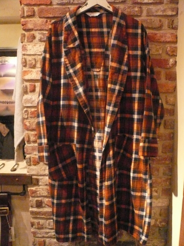 1960-70s \" HAU COURT \" 100% cotton FLANNEL CHECK - ROBE COAT - ._d0172088_21290895.jpg