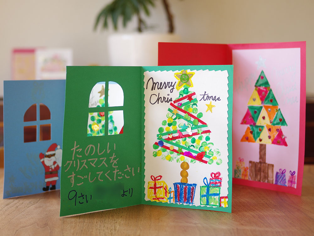 クリスマス カード 手作り 子ども クリスマスカードを手作り 子供も簡単飛び出すツリーに雪だるまの作り方