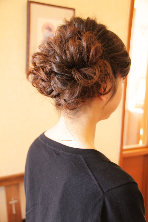 結婚式 ロングヘア ヘアアレンジ 髪型 セットスタイル さくら市 美容室