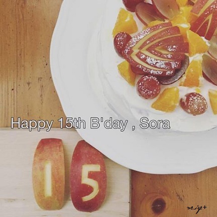 Happy 15th B’day!娘の誕生日。久々のケーキ作り♪_f0023333_21374857.jpg