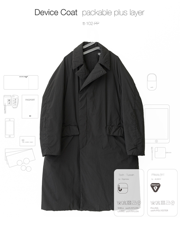 TEATORA Device Coat   Packable Plus Layer : kink higashisakura