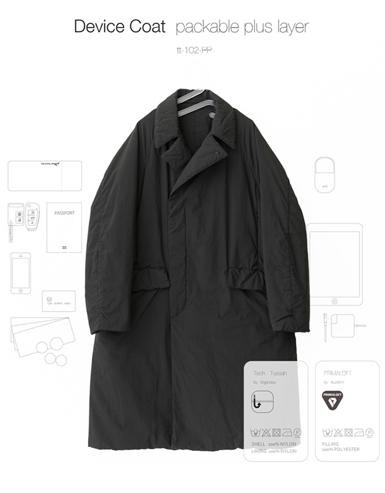 TEATORA】 Device Coat - Packable Plus Layer : kink higashisakura