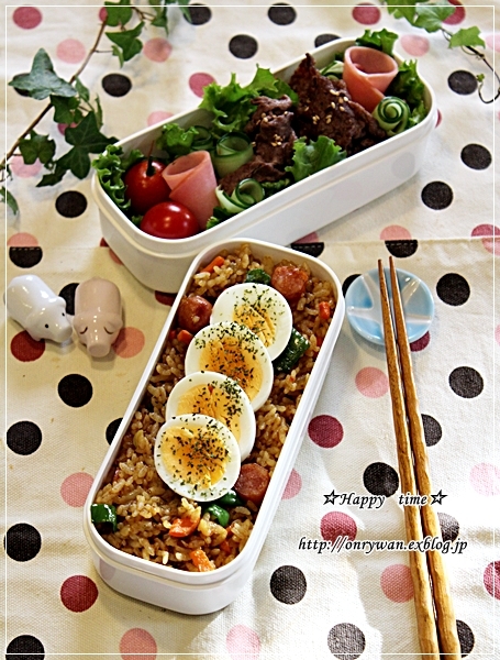 カレーピラフ弁当と常備菜作り♪_f0348032_17152792.jpg
