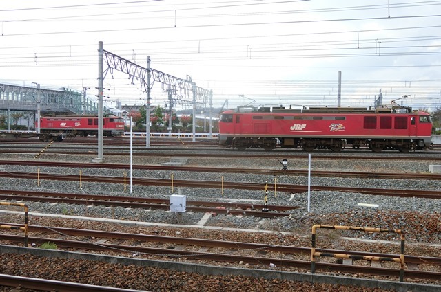 鉄道写真、東海道本線岸辺駅にて・・・・レッドサンダー、EF65の写真撮影_d0181492_17092771.jpg