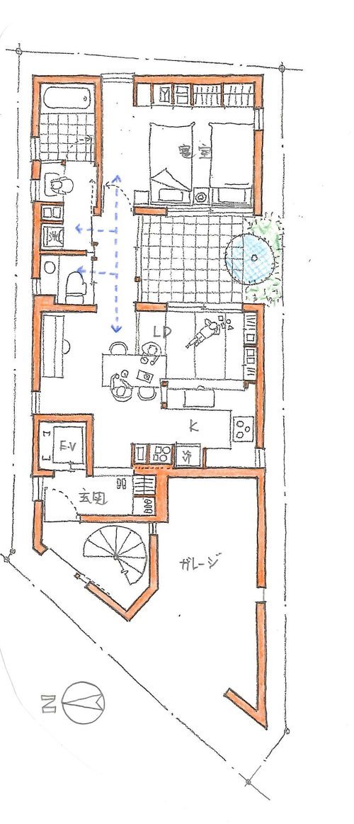 あえて、ダイニングテーブルを固定する_c0070136_1791615.jpg
