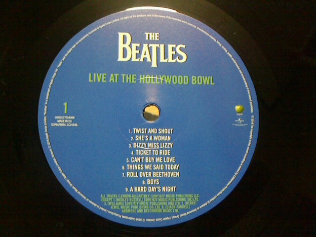 昨日到着レコ 〜 Live At The Hollywood Bowl / The Beatles_c0104445_23461610.jpg