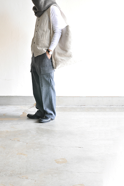 STILL BY HAND　Melton Cargo Pants (Gray)_d0120442_14235576.jpg