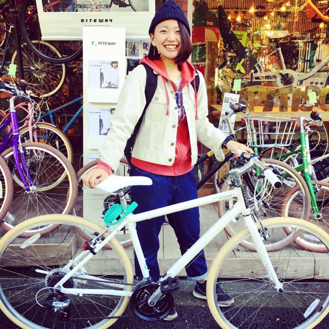 ☆今日のバイシクルガール☆ 自転車女子 おしゃれ自転車 自転車ガール 自転車女子 ミニベロ クロスバイク ライトウェイ トーキョーバイク_b0212032_11142911.jpg