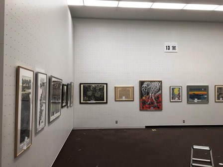 作業日誌(第57回日本版画会展作品展示作業)_c0251346_9265741.jpg