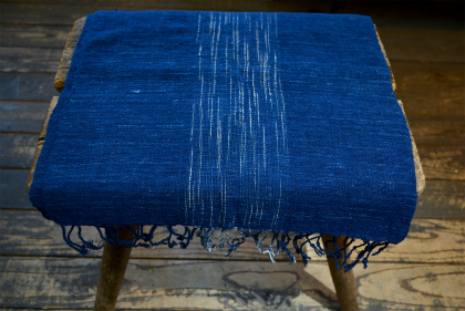 natural indigo home spun cotton stole from ethnic minority village in Laos_f0226051_17324242.jpg