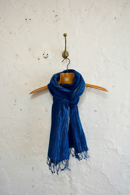 natural indigo home spun cotton stole from ethnic minority village in Laos_f0226051_17331911.jpg