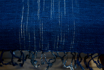 natural indigo home spun cotton stole from ethnic minority village in Laos_f0226051_1733676.jpg