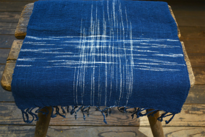 natural indigo home spun cotton stole from ethnic minority village in Laos_f0226051_17354460.jpg