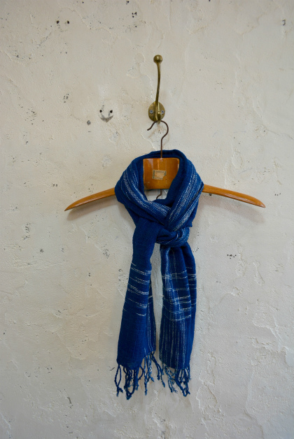 natural indigo home spun cotton stole from ethnic minority village in Laos_f0226051_173616100.jpg