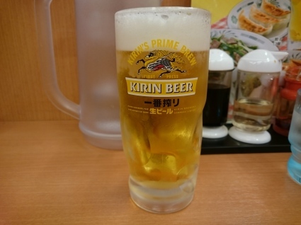 11/21 ダブル餃子定食¥610+大盛り(クーポン使用¥0)+生ビール¥310@日高屋_b0042308_14395160.jpg