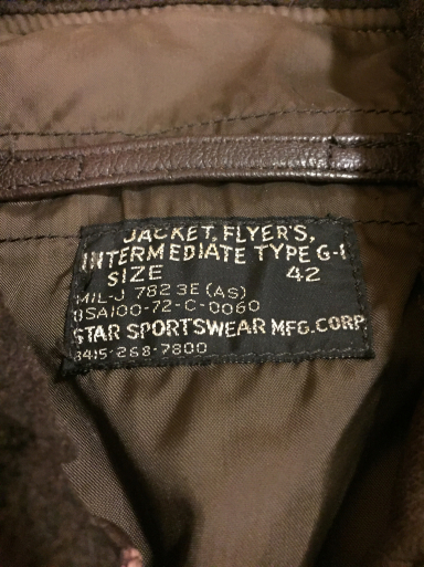 アメリカ仕入れ情報＃3  70s  G-1 JKT_c0144020_23132577.jpg