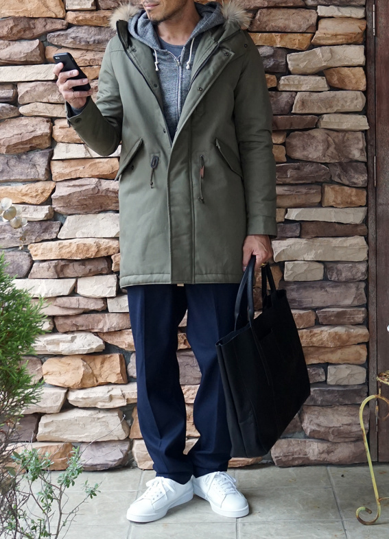 STYLES / モッズコート×トートバッグ。_a0155932_19231098.jpg