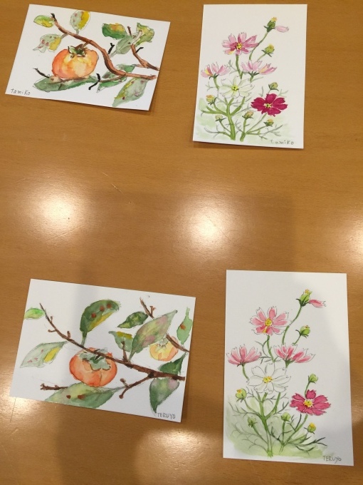 12月7日  野の花と野菜を描くはがき絵教室_c0199022_12052992.jpeg