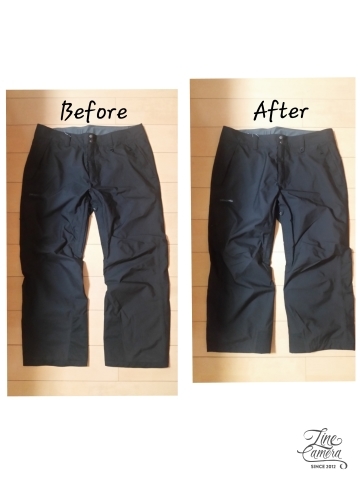 メンズスキーウェアーパンツの丈つめ T Y Closet 小柄な大人の針仕事 花のある生活