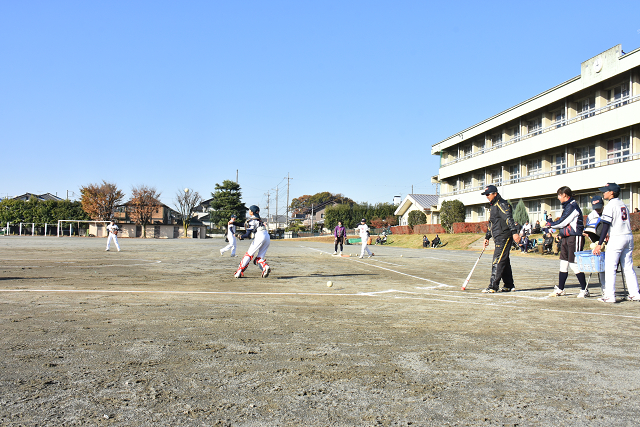 岸城中群馬遠征　試合前ノック_b0249247_22433010.jpg