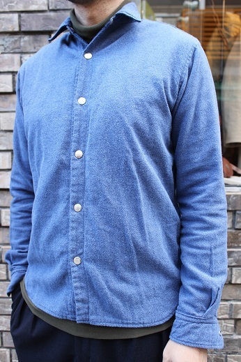 melple (メイプル) \"2PLYシャツ (織りネル×フランネル)\" ご紹介_f0191324_08293629.jpg