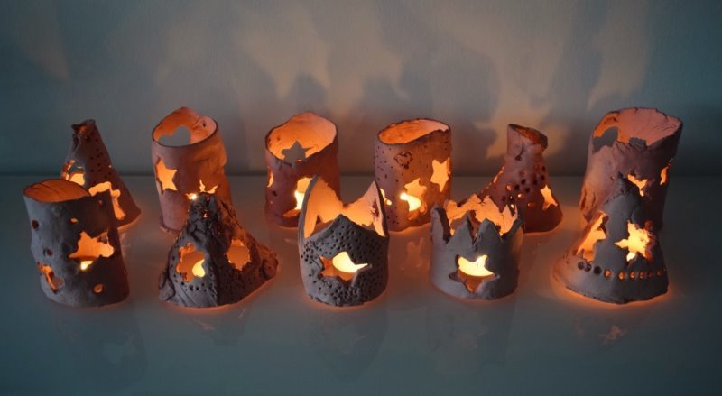キャンドルホルダー作り Clay Candle Holder Mikiterao Jp De