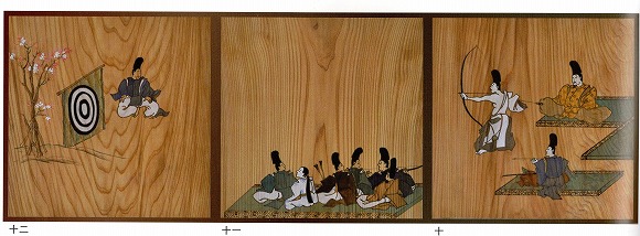 『1年保証』 2016菅原道真公絵巻（天井絵）の解説・巻一後半・千寿の 置物