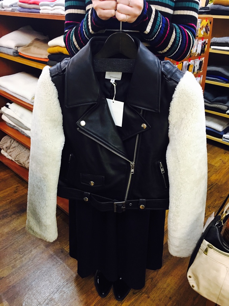 TODAYFULトゥデイフル Leather×Boa JK_e0076692_17172438.jpg