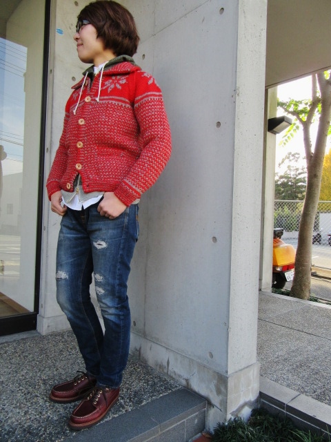 残り1枚、2枚、、、INVERALLAN　SNOW FLAKE・雪柄 LUMBER CARDIGAN (別注・今季色)♪♪♪_d0152280_1551761.jpg