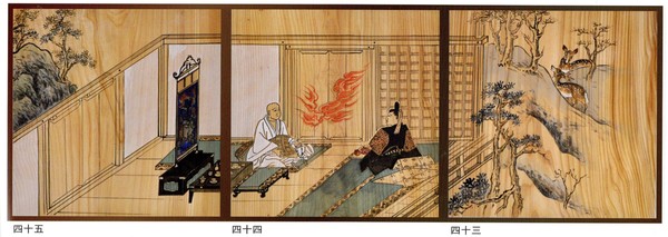 2016菅原道真公絵巻（天井絵）の解説・巻二後半・千寿の