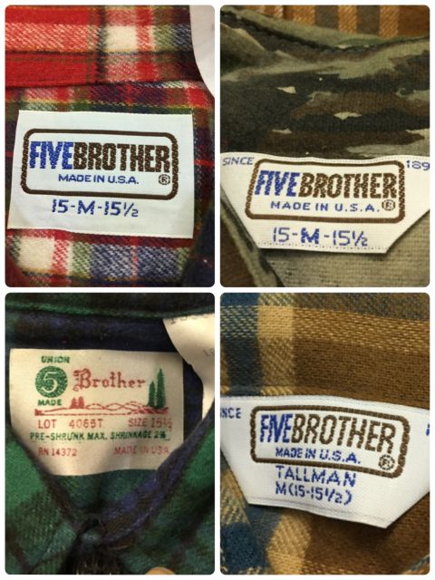 アメリカ仕入れ情報＃３３デッドストック発見 ⑱７０s〜９０s　FIVE BROTHERS ネルシャツなど！_c0144020_12442457.jpg