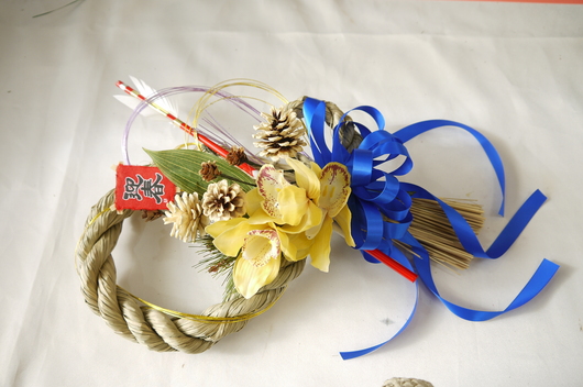 週末・・・・お正月リース&お正月アレンジレッスン_a0123133_3535985.jpg