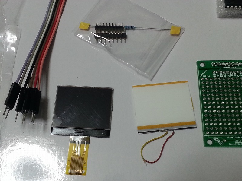 FSTN液晶モジュール(128x68/SPI) LCD組み立て - びんぼうでいいの with LCD (12/10)_a0034780_12012999.jpg
