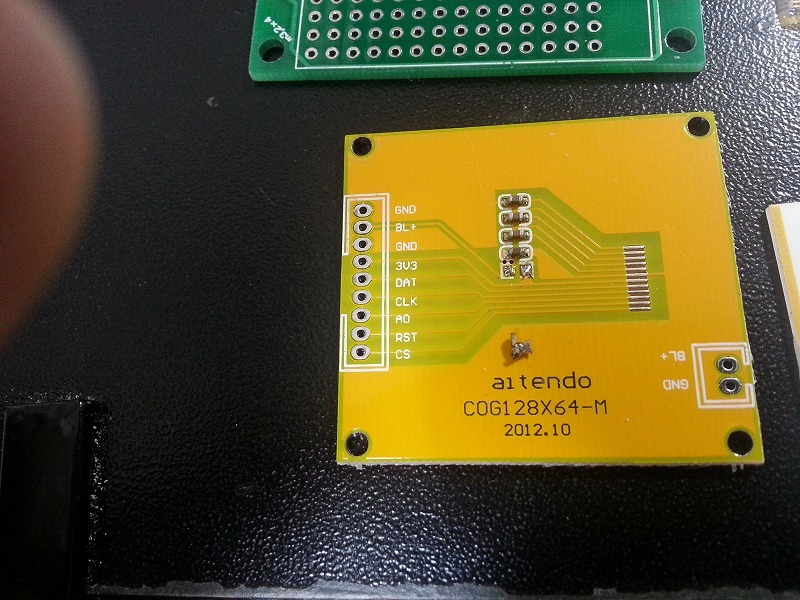 FSTN液晶モジュール(128x68/SPI) LCD組み立て - びんぼうでいいの with LCD (12/10)_a0034780_12015733.jpg