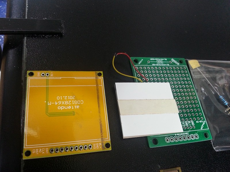 FSTN液晶モジュール(128x68/SPI) LCD組み立て - びんぼうでいいの with LCD (12/10)_a0034780_12020842.jpg