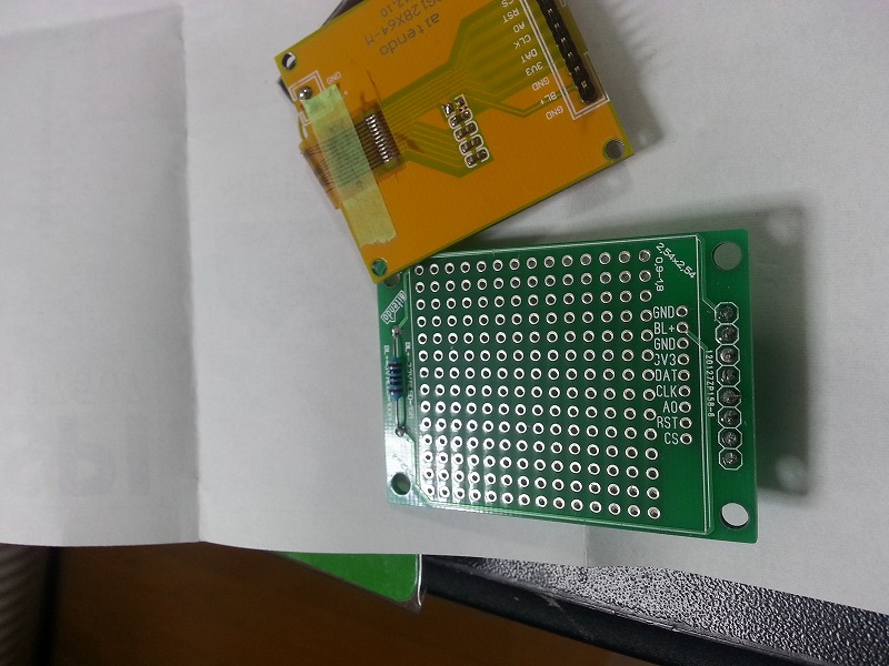 FSTN液晶モジュール(128x68/SPI) LCD組み立て(2) - びんぼうでいいの with LCD (12/11)_a0034780_1355974.jpg