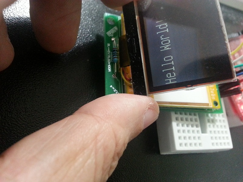 FSTN液晶モジュール(128x68/SPI) LCD組み立て(2) - びんぼうでいいの with LCD (12/11)_a0034780_15243354.jpg