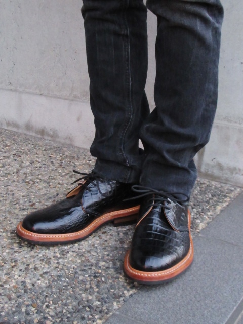 忘れてました(^^♪、 今季・別注Tricker\'s (先行分) ・・・ Tricker\'s クロコ型押しCHUKKA Boots_d0152280_17435460.jpg