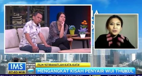 映像：インドネシアの映画：Istirahatlah Kata-Kata＠テレビIndonesia Morning Show NET_a0054926_1472451.png